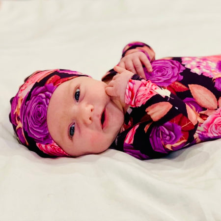 Baby in soft bamboo designer clothes