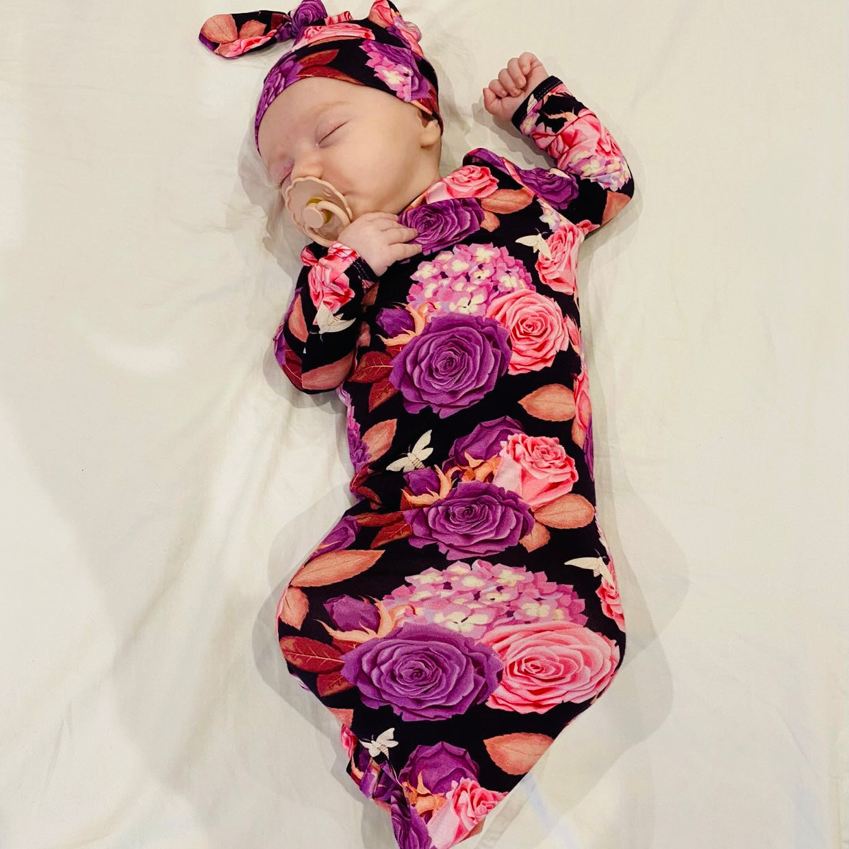 Baby in soft bamboo designer clothes