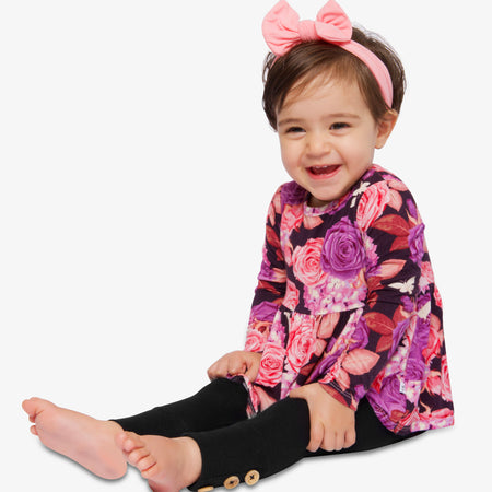 Baby in soft bamboo designer clothes